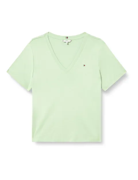 Tommy Hilfiger Cody V-Nk Ss Ww0Ww40584 - Scarpe da donna, taglia XS, colore: Verde
