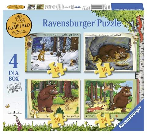 Ravensburger - Gruffalo, Puzzle 4 in a Box, Puzzle per Bambini, Età 3+, 06916 3