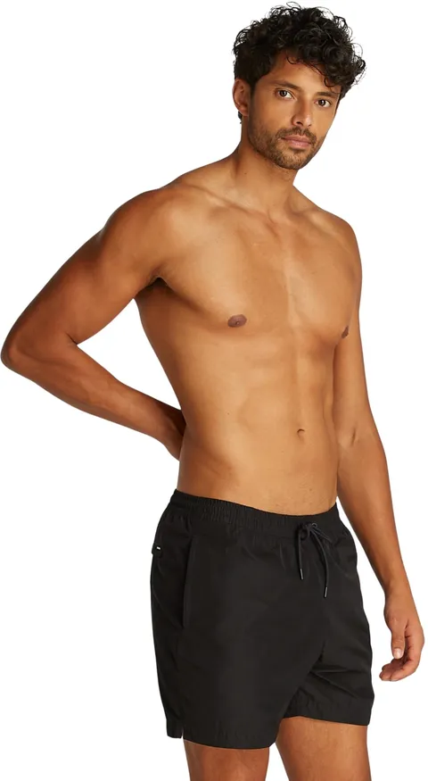 Calvin Klein Uomo Pantaloncino da Bagno Medium Drawstring con Coulisse, Nero (Pvh Black)