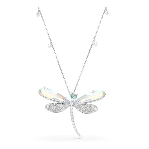Swarovski x Ariana Grande Pendente e spilla, Taglio misto, Libellula, Placcato rodio