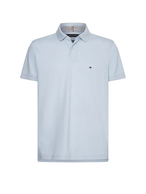 Tommy Hilfiger Uomo Maglietta Polo Maniche Corte 1985 Regular Fit, Blu (Breezy Blue), S