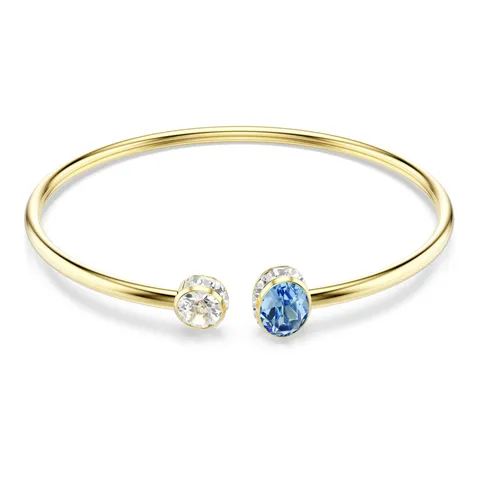 Swarovski Bracciale rigido Chroma, Taglio misto, Multicolore, Finitura oro 18K