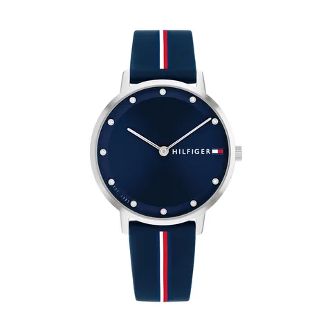 Tommy Hilfiger Orologio Con Movimento Al Quarzo A Due Lancette da Donna con Cinturino in Silicone Blu - 1782736, Blue