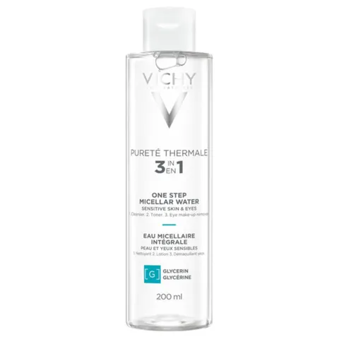 Vichy Purete Thermale, Acqua Micellare, Per Pelli Sensibili, 200 ml