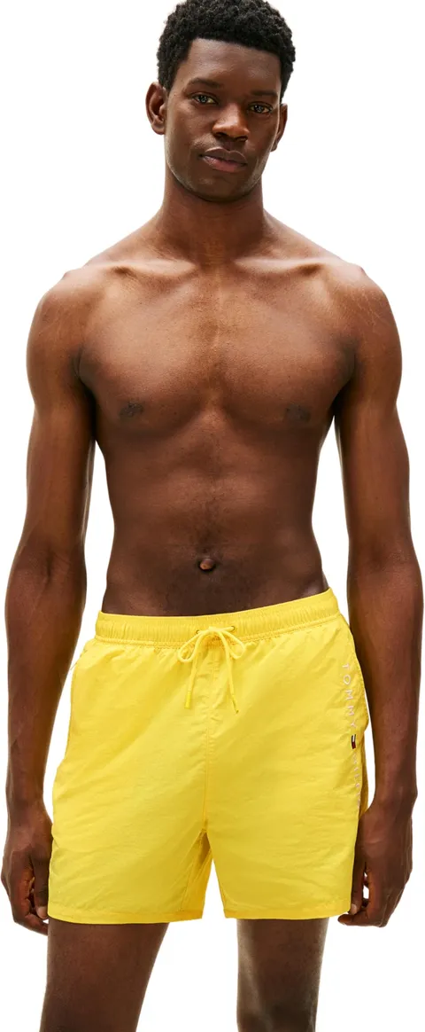 Tommy Hilfiger Uomo Pantaloncino da Bagno Medium Drawstring con Tasca con Zip, Giallo (Buttercup Yellow), L