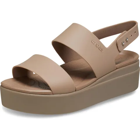 Crocs Brooklyn Low Wedge, Sandali Donna, Latte Mushroom, 42/43 EU