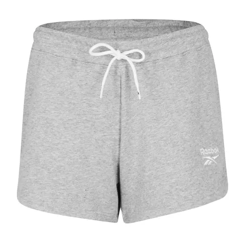Reebok Identity French Terry - Pantaloncini da Donna, Grigio/Bianco (Medium Grey