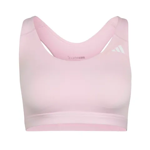 adidas Donna Optime Essentials Workout Medium Support Bra, Clear Pink, S