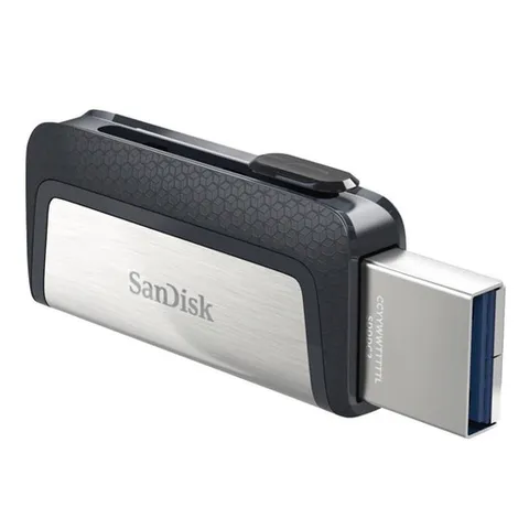Sandisk Ultra Dual USB Drive Type-C 64 GB, USB 3.1 Type C, Nero/Argento