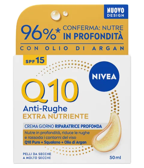 Nivea Q10 Anti-Rughe Extra Nutriente Crema Giorno Riparatrice Profonda SPF 15 50 ml
