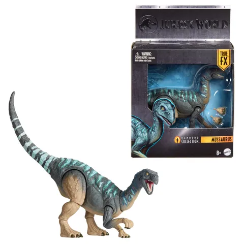 Mattel Jurassic World Hammond Collection - Mussaurus, dinosauro dal design premium con