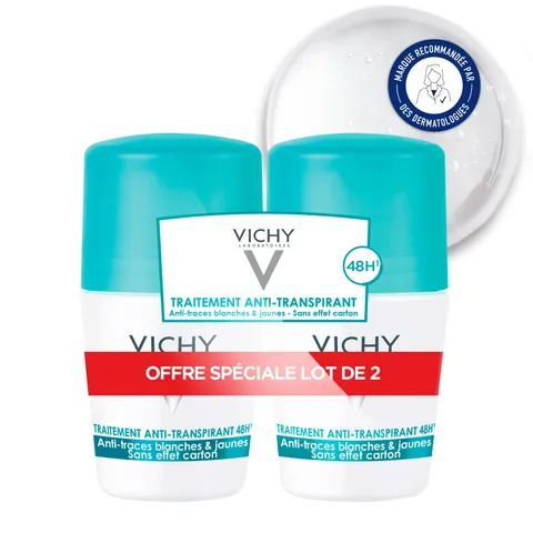 Vichy 48H Anti Traspirazione Anti Macchie Deodorante Roll On - 100 ml