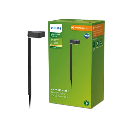 Philips LED Vapora Paletto solare esterno Nero