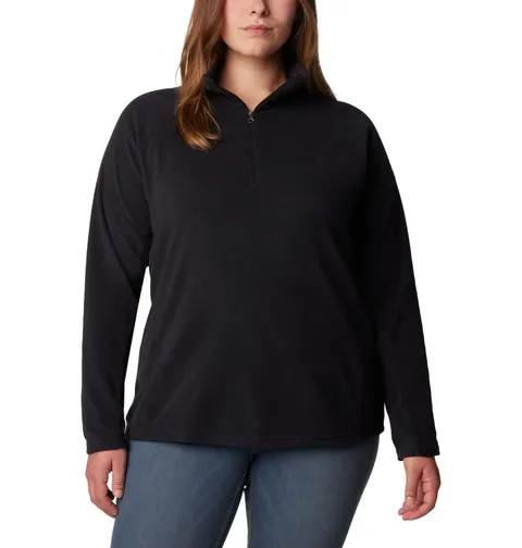 Columbia Glacial 4 1/2 Zip, Felpa In Pile Donna, Nero, XS-S