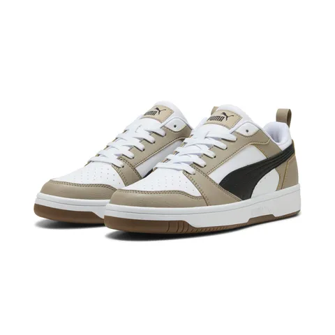 PUMA Rebound V6 Low, Sneaker Unisex - Adulto, White Black Ice Coffee, 37 EU