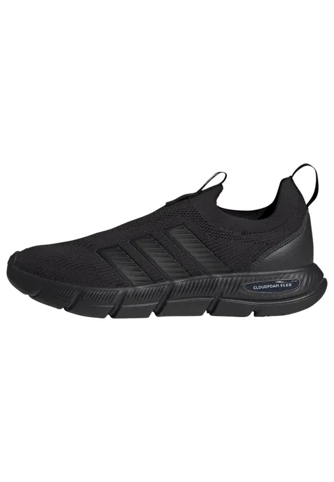 adidas Uomo Cloudfoam Flex Slip On Shoes, Core Black/Core Black/Carbon, 39 1/3 EU