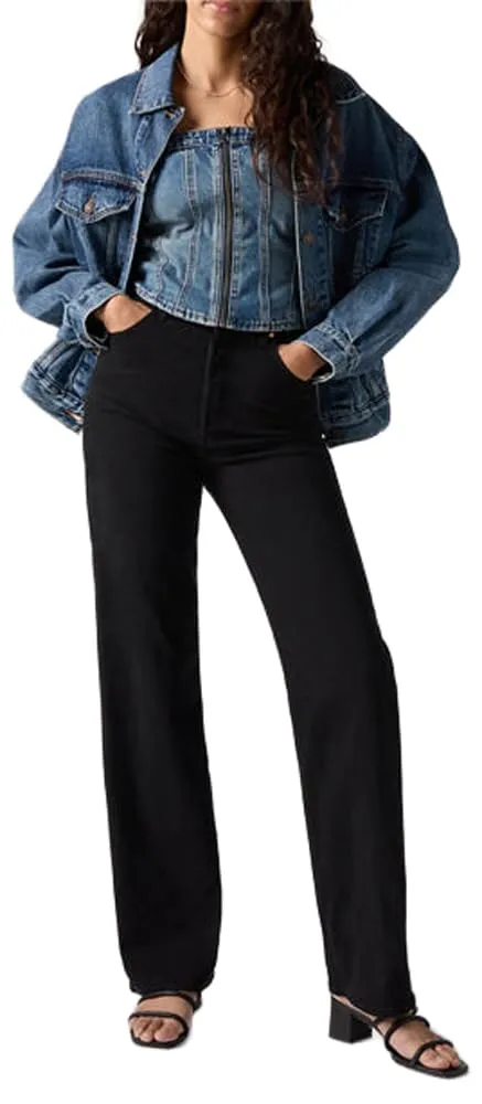 Levi's Ribcage Full Length, Jeans Donna, Black Sprout, 25W / 34L