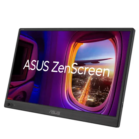 ASUS ZenScreen MB169CK, Monitor Portatile da 15,6", Full HD IPS (1920x1080), Doppia Porta USB-C, Mini-HDMI, Tecnologia Flicker Free e Filtro Luce Blu, Superficie Anti-riflesso, Nero
