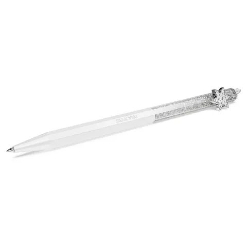 Swarovski Penna a sfera Crystalline, Forma ottagonale, Fiocco Di Neve, Bianco