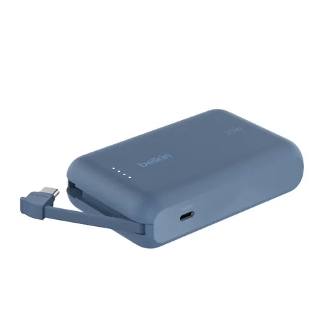 Belkin BoostCharge power bank 10 000 mAh con cavo integrato 20 W PD, caricatore