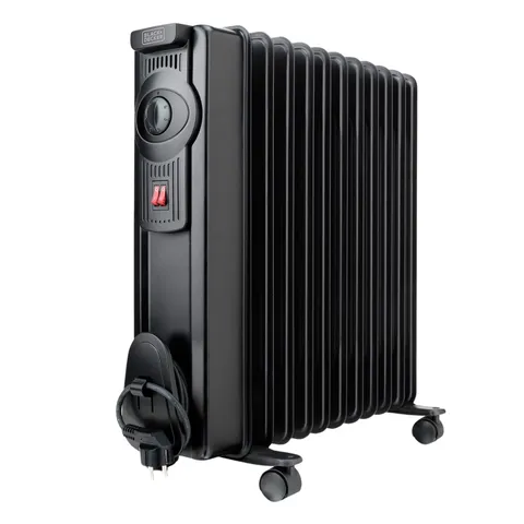 Black+Decker BXRA2300E - Radiatore ad Olio 2300W | 11 Elementi da 140 mm | Termostato
