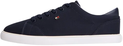 Tommy Hilfiger Donna Sneakers in Tela Low Profile con Lacci, Blu (Space Blue), 36