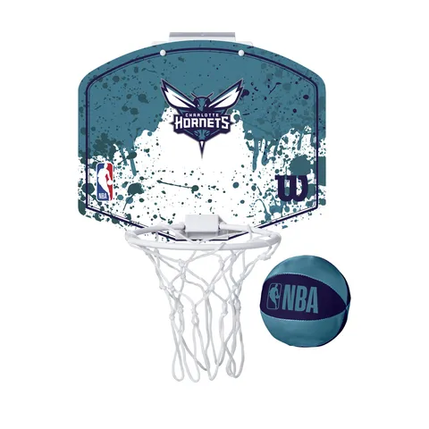 Wilson Minicanestro da Basket NBA TEAM MINI HOOP, Plastica, Bianco/Blu (Charlotte
