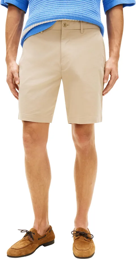Tommy Hilfiger Uomo Pantaloncini Chino Dover Twill in Cotone Elasticizzato, Beige (Sandalwood), 38W