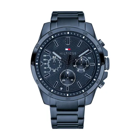 Tommy Hilfiger Orologio Analogico Multifunzionale al Quarzo per Uomo con Cinturino in