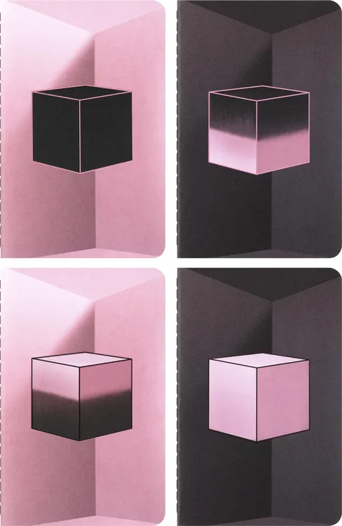 Moleskine x Blackpink Set 4 Cahier Journal Album Square Two, Quaderni con Pagine Bianche