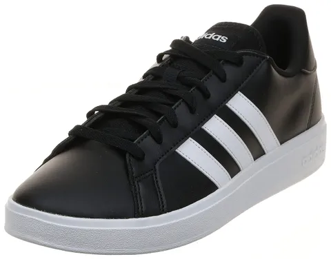 adidas Uomo Grand Court Base 2.0 Shoes, Core Black / Cloud White / Core Black, 43 1/3 EU
