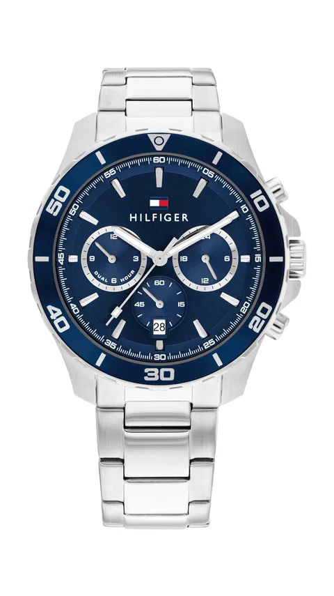Tommy Hilfiger Orologio Analogico Multifunzione al Quarzo da Uomo con Cinturino in