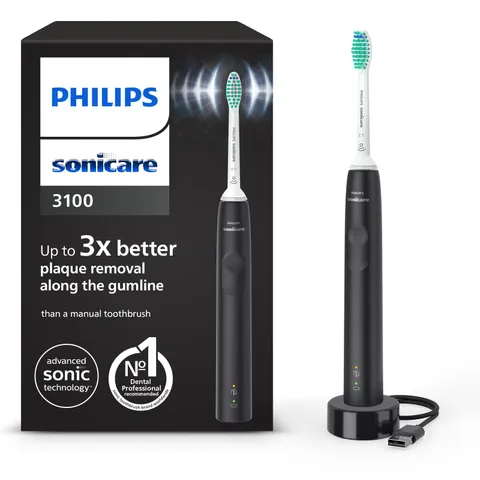 Philips Sonicare 3100 Spazzolino Elettrico Sonico (Nero)