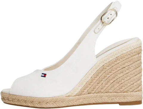 Tommy Hilfiger Espadrillas Espad con zeppa alta da donna FW0FW0FW09343 con zeppa, BIANCO (Ecru), 7