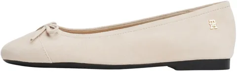 Tommy Hilfiger Scarpe da Ballo da Donna in Pelle Scamosciata, Beige Classico Beige, 40 EU