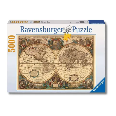 Ravensburger Puzzle 5000 Pezzi Mappamondo Storico - Puzzle Adulti +14 anni, 153 x 102 cm