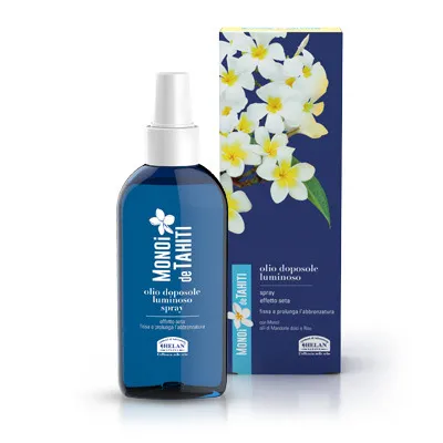 Helan, Monoi de Tahiti - Olio Doposole Corpo Spray con Olio di Mandorle Dolci e Riso