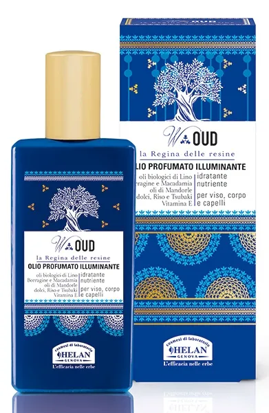 Helan, W Oud, Olio Capelli, Viso e Corpo, Profumato e Illuminante, per Pelle e Chioma