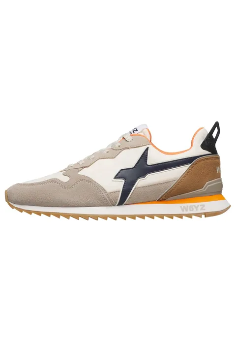 Jet-M. Suede/Nylon Taupe-White-Navy