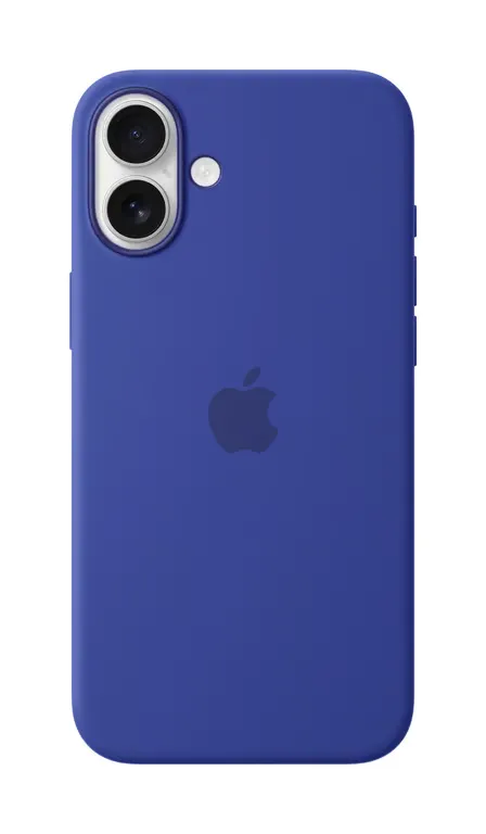 Apple Custodia MagSafe silicone iPhone 16 Plus blu