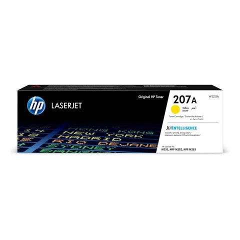 HP 207A W2212A, Cartuccia Toner Originale HP da 1250 Pagine, Compatibile con le Stampanti HP LaserJet Pro M255, MFP M282 e MFP M283, Giallo