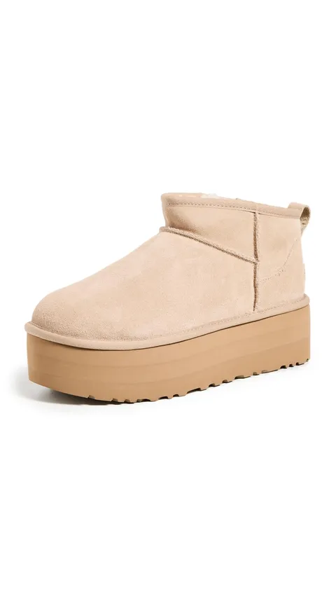 UGG 1135092-SAN W Classic Ultra MINI Platform Donna, SAND EU 41