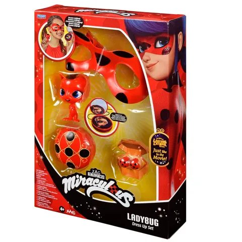 Bandai - Miraculous Ladybug - Set di Trasformazione - Costume Ladybug - Maschera, Yoyo