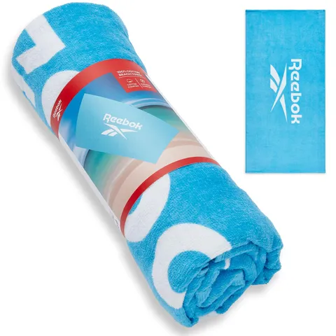 Reebok Positano Beach Towel | Asciugamano Mare in Cotone Velour Grande per Adulti