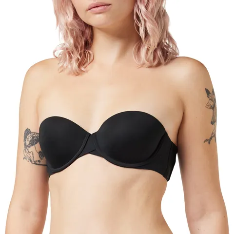 Calvin Klein Donna Reggiseno Senza Spalline Light Lined Strapless con Ferretto, Nero
