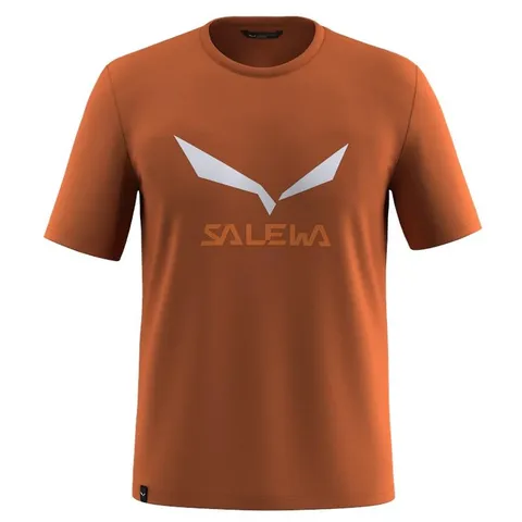Salewa T-Shirt con Logo Solido Dry M, Bombay Brown, XL