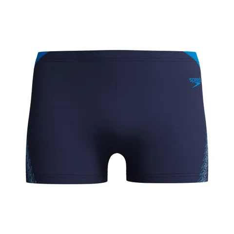Speedo Hyperboom Splice Aquashort per Uomo, Peacoat/Lagoon Blue, 36