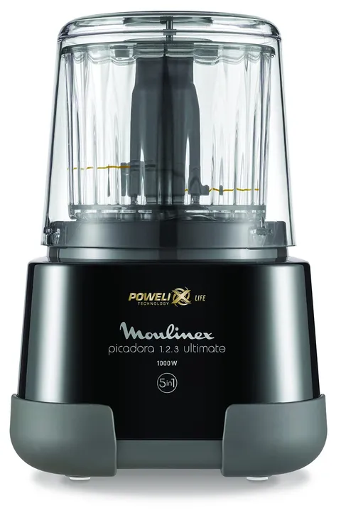 Moulinex DP8108 Moulinette Ultimate, Tritatutto Elettrico, Lame in Titanio, Tecnologia