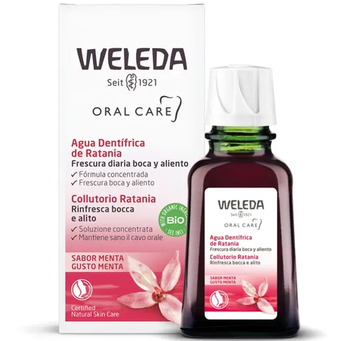 Weleda Colluttorio Ratania, potente colluttorio concentrato naturale, per un alito fresco