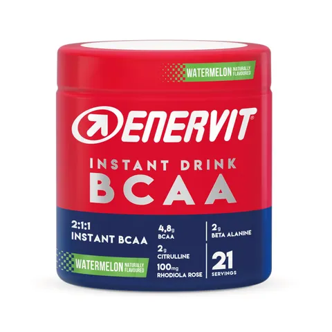 Enervit, Instant Drink BCCA Watermelon, Integratore Istantaneo con BCAA e Rhodiola Rosea